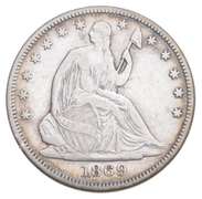 1869 Seated Liberty Half Dollar