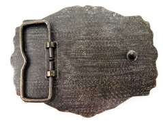 Vintage Livingston Wells & Co. Gold Dealers Belt Buckle