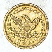 1858-C $2.50 Liberty Head Gold Quarter Eagle - Choice