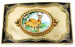 Handpainted Deer Belt Buckle