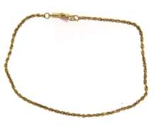 Simple 14kt Yellow Gold Rope Bracelet