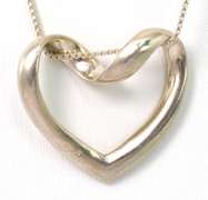 Large Heart Necklace in Sterling Silver