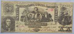 Sept 2 1861 $ 20 CSA Note