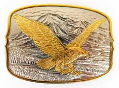 2-Tone Flying Eagle Large Belt Buckle
