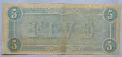 $ 5 1864  Confederate States Note