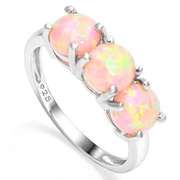 1.26 CARAT PINK OPAL 18K GOLD PLATED RING