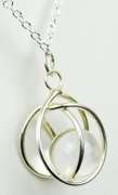Sterling Pools of Light Pendant & 24 Inch Chain