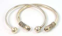 Heavy Lot of 4 Sterling Silver Bangles