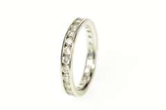 14K Yellow Gold 3.4mm Classic Cubic Zirconia Wedding Band Ring