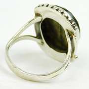 Sterling Silver Faceted Labradorite Ring, Size 6