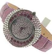 Adrienne Limited Edition Purple Swarovski Crystal Watch