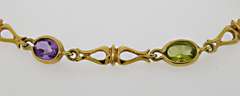 Multi Gemstone 14kt Gold Bracelet