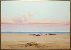 Boats Resting on the Beach Painting