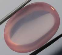 Glowing! 16.62ct powder pink Rose Quartz cabochon