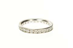 14K Yellow Gold 3.4mm Classic Cubic Zirconia Wedding Band Ring