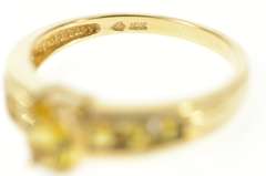 10K Yellow Gold Classic Oval Citrine Simple Statement Ring