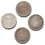 1845 1853 O Arrows 1857 & 1875 Seated Dimes