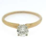 Elegant Old European Cut Diamond Solatire Ring
