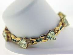 Sterling Silver Triangle CZ Bracelet