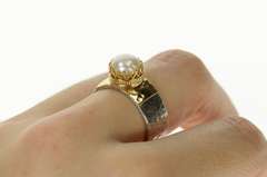 Sterling Silver Pear Two Tone Ornate Hammered Statement Ring