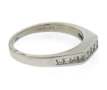 Handsome White Gold Princess Diamond Band