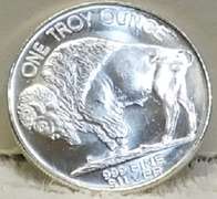 One Ounce Silver Round PRF Indian/Buff