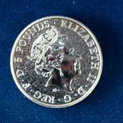 2017 Great Britain 2 OZ  Fine Silver Queens Beast The Griffin Of Edward