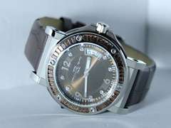 Officina Del Tempo Leather and Crystals Timeless Timepiece