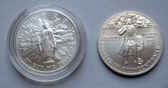 1989 Congress and 1992 Columbus Unc Silver Dollar
