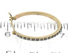 Stunning Yellow Gold Diamond Hoop Earrings