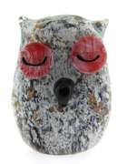 Hand Blown Art Glass Owl  Figurine