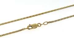 Fancy Yellow Gold Wheat Link Chain Necklace