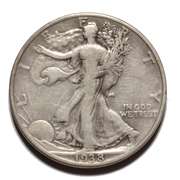 1938 D Semi Key Walking Liberty Half