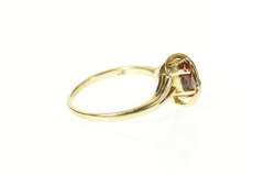 14K Yellow Gold Oval Mexican Fire Opal Wavy Design Ring