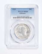 MS64 1921 Alabama Centennial Commemorative Half Dollar - Graded NGC