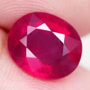 Vivid imperial red 4.34ct oval cut Ruby