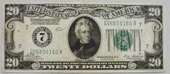 High Grade 1928 $20 FRB Of Chicago Numerical Note!