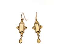 Flashy Vintage Citrine Handmade Earrings