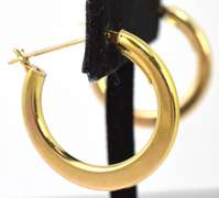 Sturdy Hoop Earrings in 14KT Yellow Gold