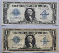 2 1923 $ 1 Silver Certificates