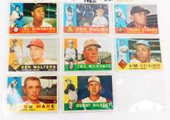 8 Topps 1960 Baseball Cards