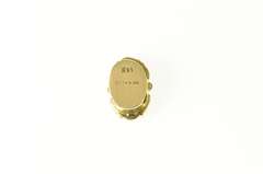 14K Yellow Gold Oval Victorian Garnet Slide Bracelet Charm/Pendant