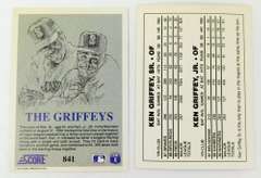 2 Ken Griffey, Sr. & Jr. Baseball Cards