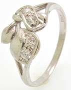 18kt White Gold and CZ Set