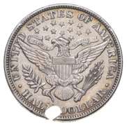 1892 Barber Half Dollar - Holed