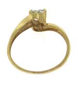 Fantastic Yellow Gold Heart Shaped CZ Ring