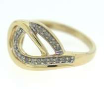 Favorite Yellow Gold Diamond Swirl Ring