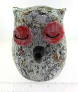 Hand Blown Art Glass Owl  Figurine