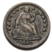 1841 Seated Half Dime