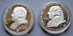 1974 &1975 US Silver Bicentennial Medals